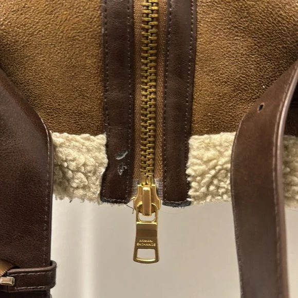 Armani exchange women’s brown shearling Jacket size small - Picture 7 of 9